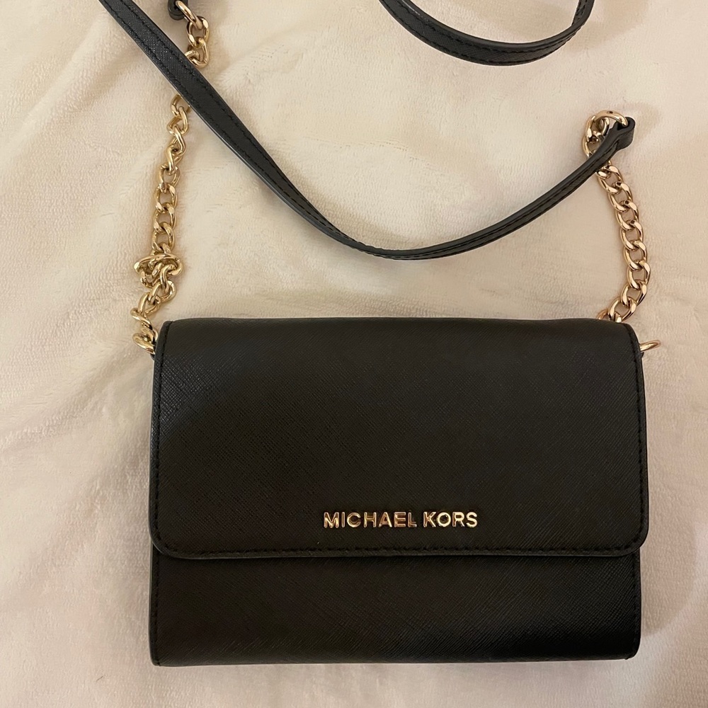 Michael Kors small black shoulder crossbody bag